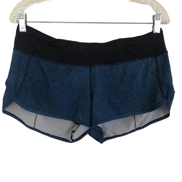 LULULEMON Speed Short (4-way Stretch 2.5") Super Natural Blue Multi - Picture 3 of 7